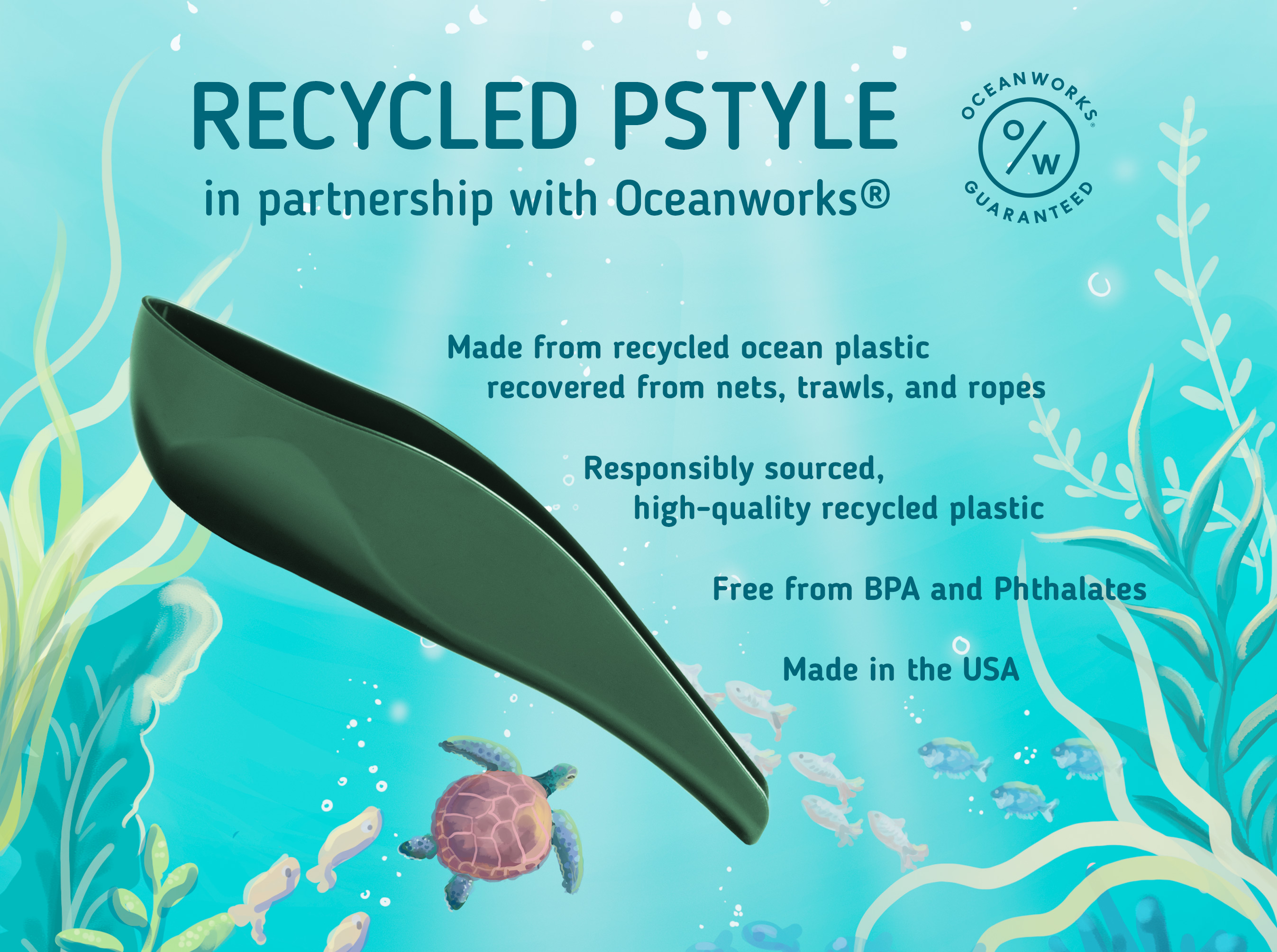 Recycled pStyle in partnership with Oceanworks